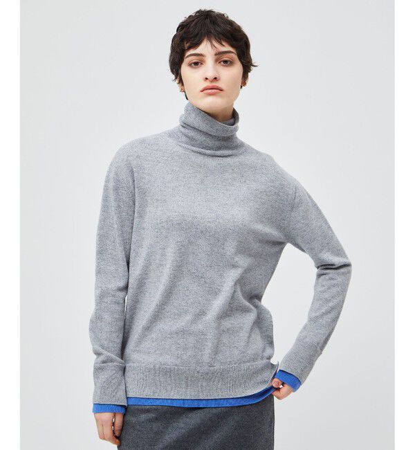 BEIGE,「【洗える】POMPE / ウールカシミヤタートルネックニット」|ニット・セーター|L Gray&times;Sax