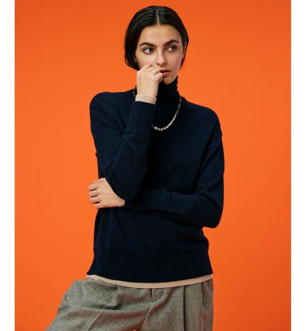 BEIGE,「【洗える】POMPE / ウールカシミヤタートルネックニット」|ニット・セーター|Navy&times;Taupe