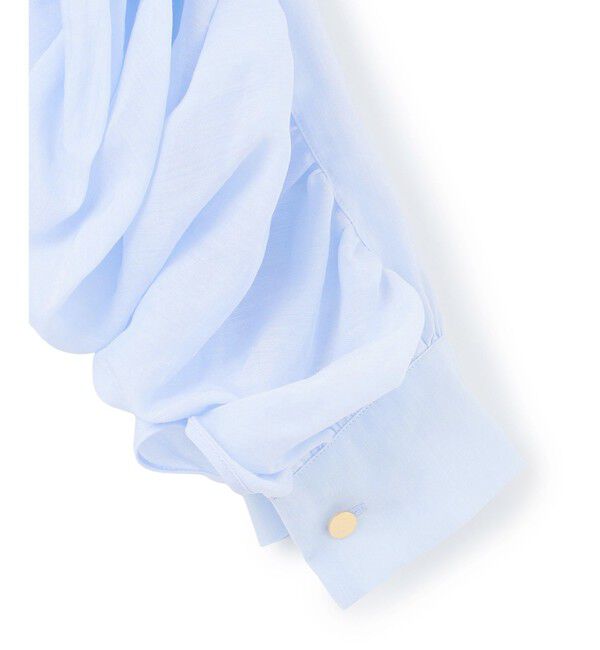 BEIGE,「【洗える】PAULINE / タックギャザーリネンボリュームブラウス」|シャツ・ブラウス|