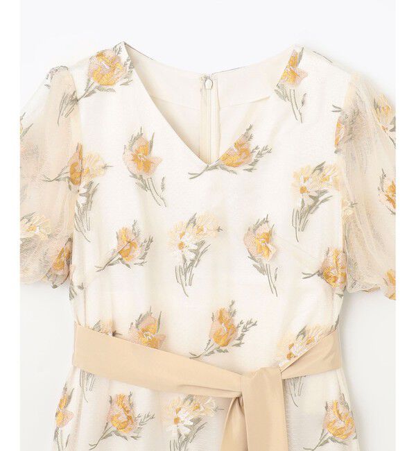 GRACE CONTINENTAL「レトロフラワー刺繍ワンピース」|ワンピース|