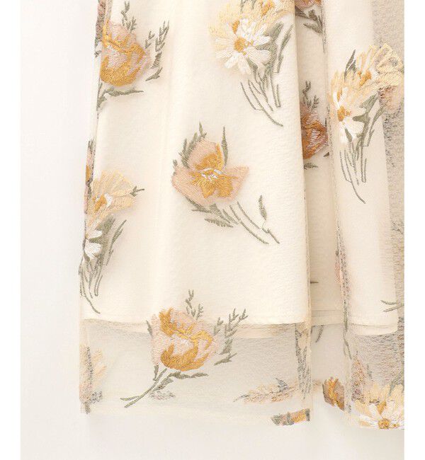 GRACE CONTINENTAL「レトロフラワー刺繍ワンピース」|ワンピース|