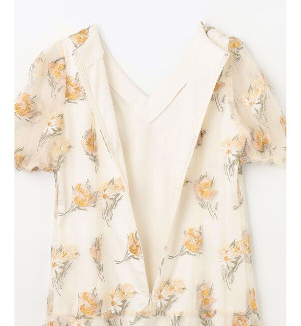 GRACE CONTINENTAL「レトロフラワー刺繍ワンピース」|ワンピース|