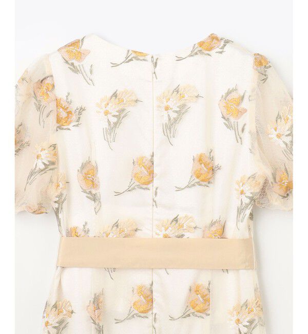 GRACE CONTINENTAL「レトロフラワー刺繍ワンピース」|ワンピース|