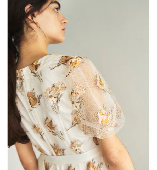 GRACE CONTINENTAL「レトロフラワー刺繍ワンピース」|ワンピース|