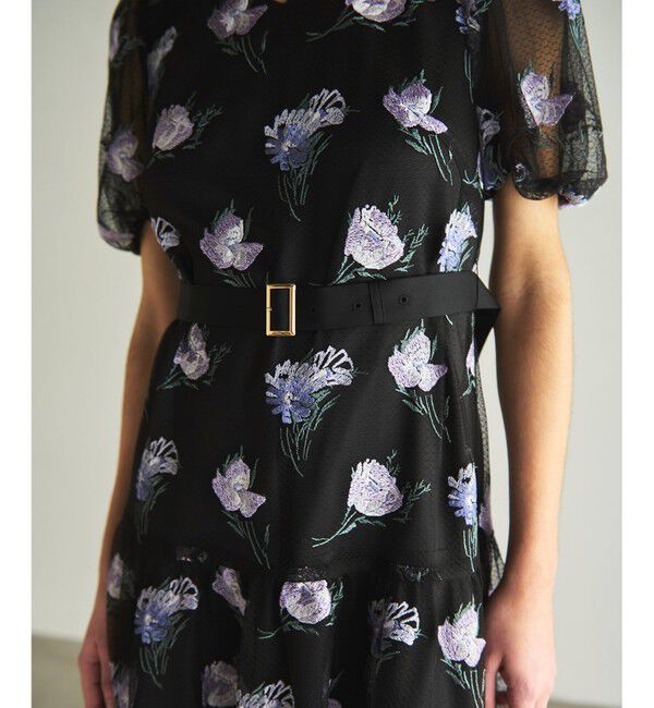 GRACE CONTINENTAL「レトロフラワー刺繍ワンピース」|ワンピース|