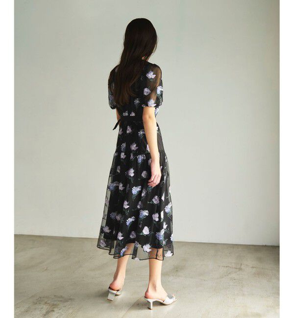 GRACE CONTINENTAL「レトロフラワー刺繍ワンピース」|ワンピース|