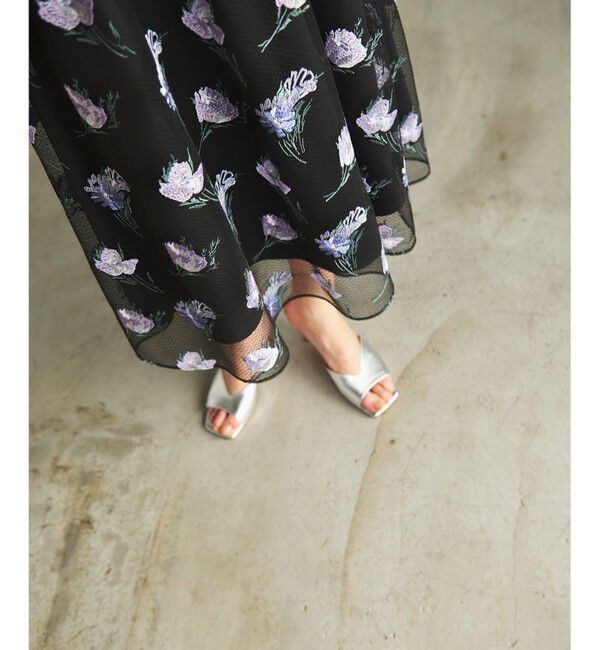 GRACE CONTINENTAL「レトロフラワー刺繍ワンピース」|ワンピース|