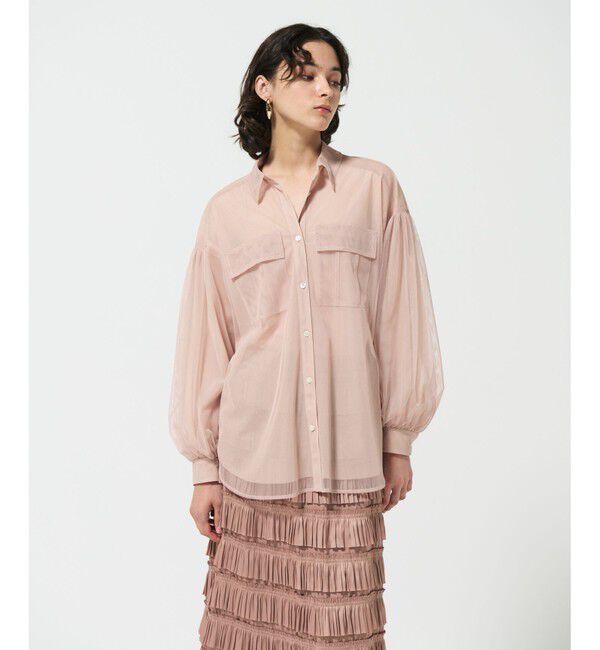 Diagram「チュールレイヤードシャツ」|シャツ・ブラウス|ベージュ