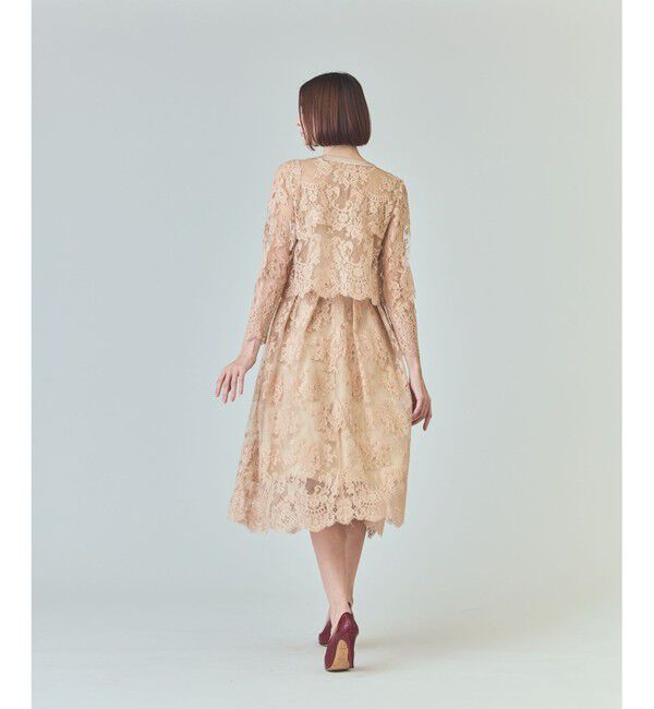  「リバーレースジャケット」|ノーカラージャケット|