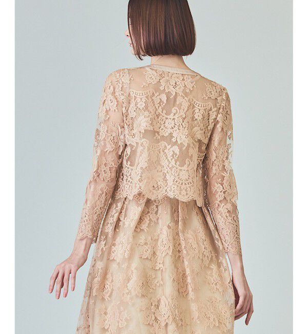  「リバーレースジャケット」|ノーカラージャケット|