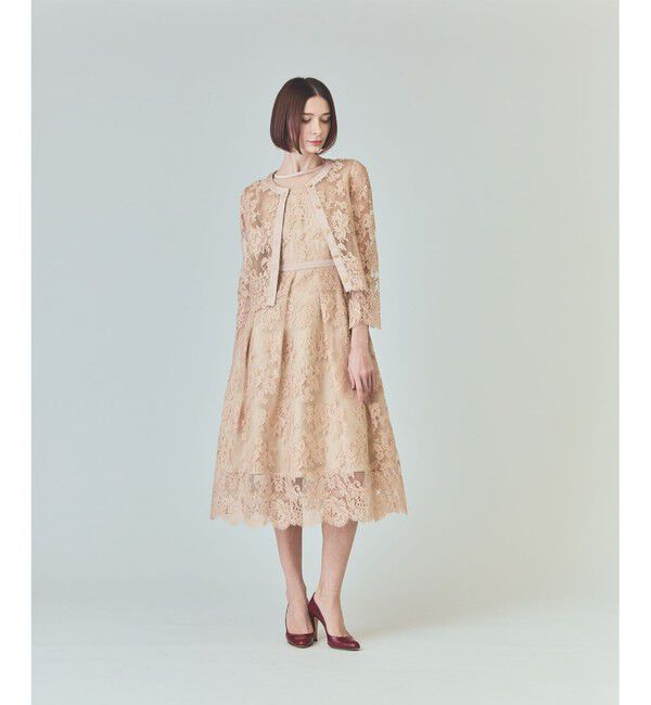  「リバーレースジャケット」|ノーカラージャケット|