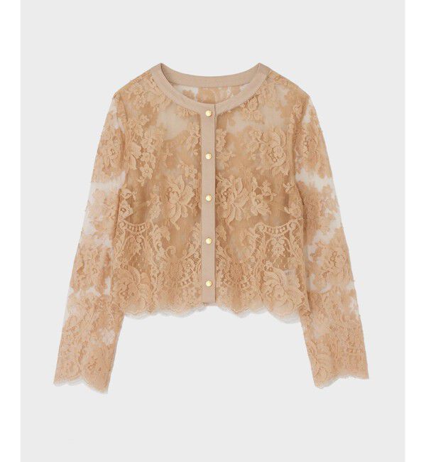  「リバーレースジャケット」|ノーカラージャケット|