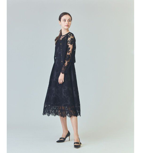  「リバーレースジャケット」|ノーカラージャケット|