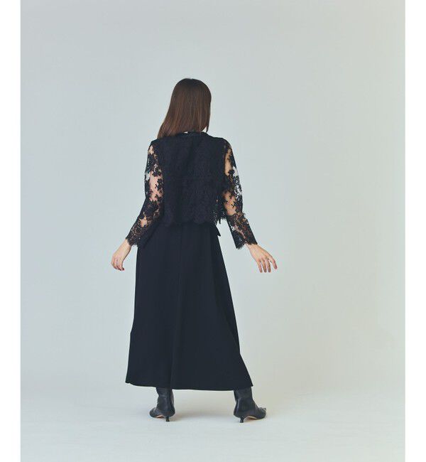  「リバーレースジャケット」|ノーカラージャケット|