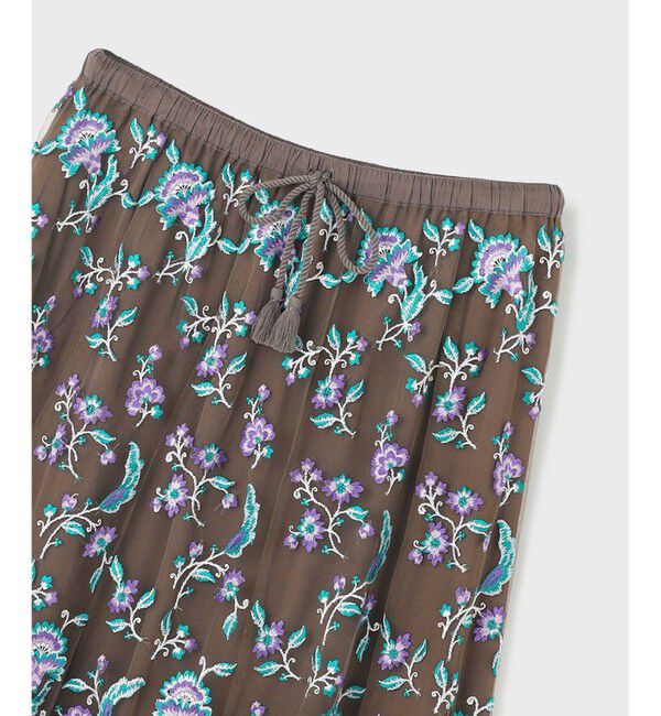 GRACE CONTINENTAL「サラサ刺繍チュールスカート」|スカート|