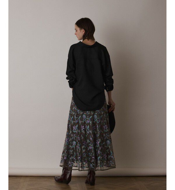 GRACE CONTINENTAL「サラサ刺繍チュールスカート」|スカート|