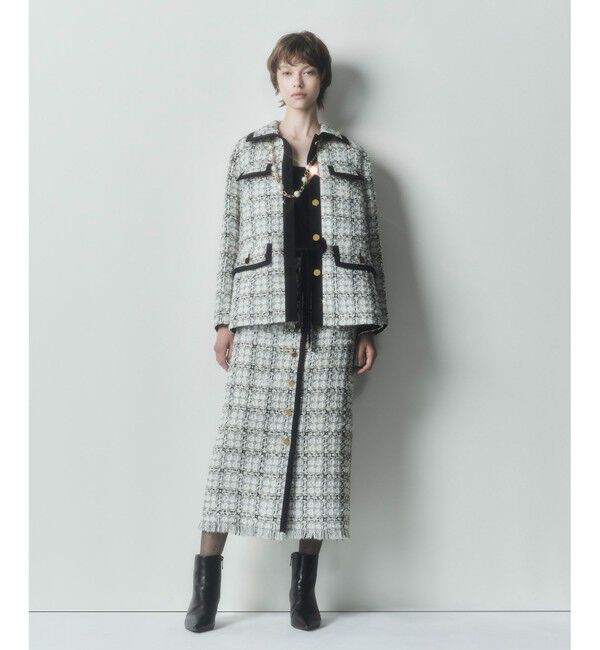 Grace Class「トリミングツイードショートコート」|その他|