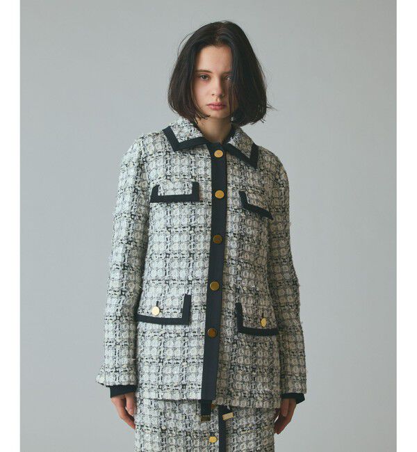 Grace Class「トリミングツイードショートコート」|その他|