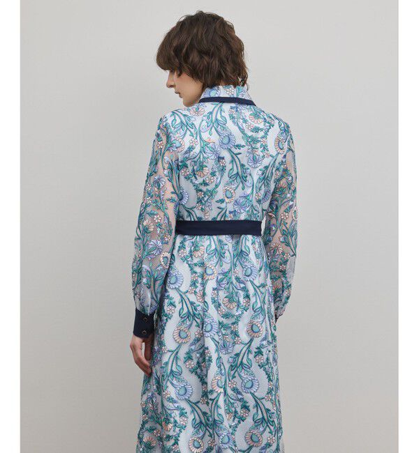 GRACE CONTINENTAL「マルチフラワー刺繍フレアワンピース」|ワンピース|