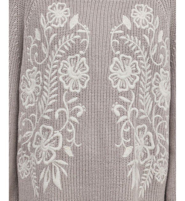 GRACE CONTINENTAL「エンブロイダリーニットワンピース」|ワンピース|