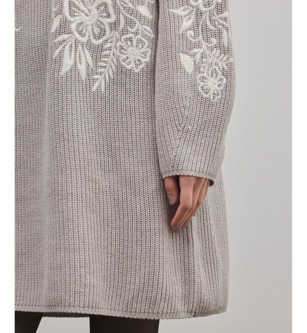 GRACE CONTINENTAL「エンブロイダリーニットワンピース」|ワンピース|