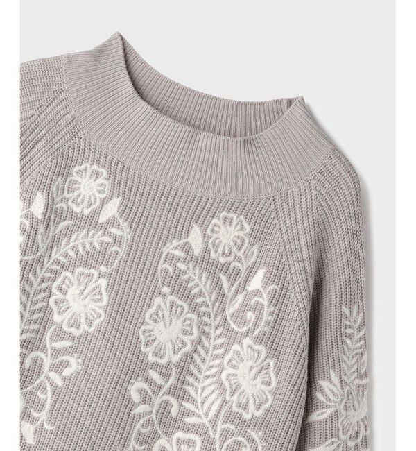 GRACE CONTINENTAL「エンブロイダリーニットワンピース」|ワンピース|