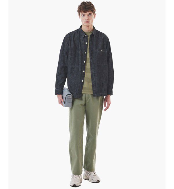 LACOSTE「コットンリネンデニムシャツジャケット」|シャツ・ブラウス|