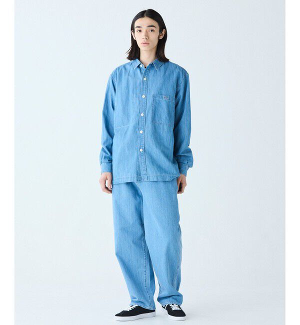 LACOSTE「コットンリネンデニムシャツジャケット」|シャツ・ブラウス|