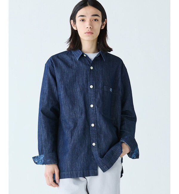 LACOSTE「コットンリネンデニムシャツジャケット」|シャツ・ブラウス|