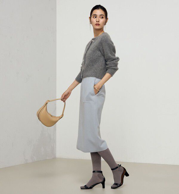 NOLLEY'S sophi「ウォッシャブルダブルジャージハーフジップタイトスカート」|タイト|