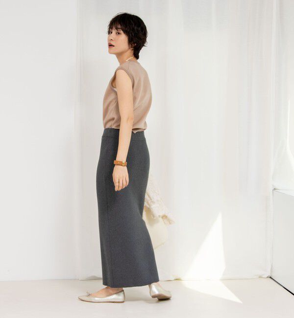 NOLLEY'S「《アンサンブル対応》ハーフシアーノースリーブプルオーバーニット」|ニット・セーター|