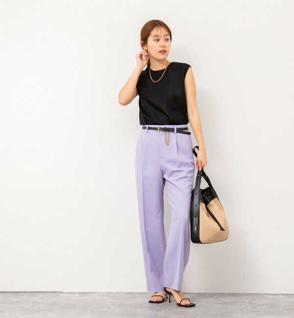 NOLLEY'S「《アンサンブル対応》ハーフシアーノースリーブプルオーバーニット」|ニット・セーター|