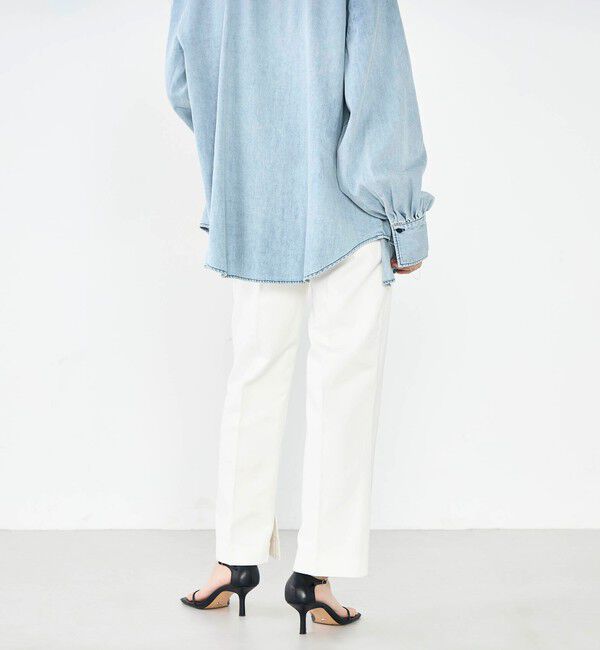 Rie Miller「【RM denim】スリットクロップドセンタープレスデニム」|デニム|