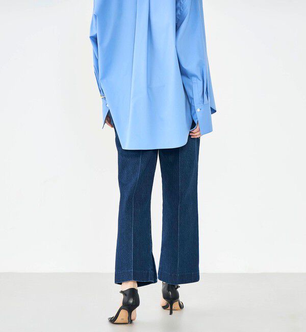 Rie Miller「【RM denim】スリットクロップドセンタープレスデニム」|デニム|