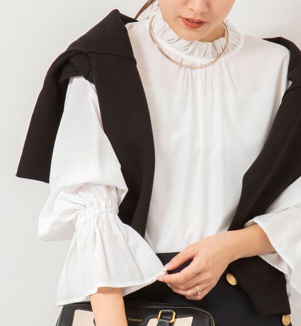 NOLLEY'S「ウォッシャブル襟フリルプルオーバーブラウス」|シャツ・ブラウス|