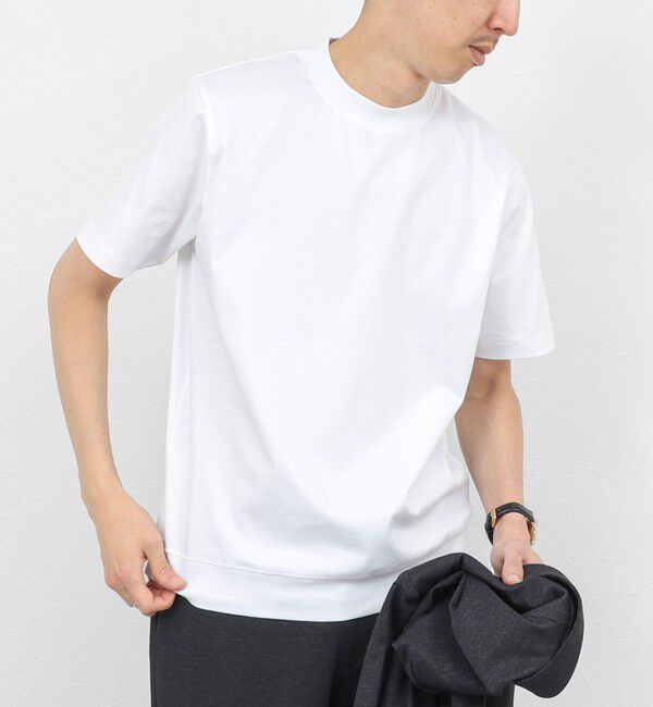 NOLLEY'S goodman「《ビジカジ対応》シルケットスムース クルーネックドレスTシャツ 26SS」|Tシャツ・カットソー|ホワイト