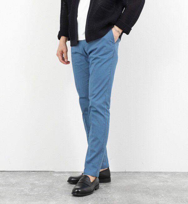 NOLLEY'S goodman「《ビジカジ対応》綿麻COOLMAX スリムフィットパンツ 26SS」|チノ|
