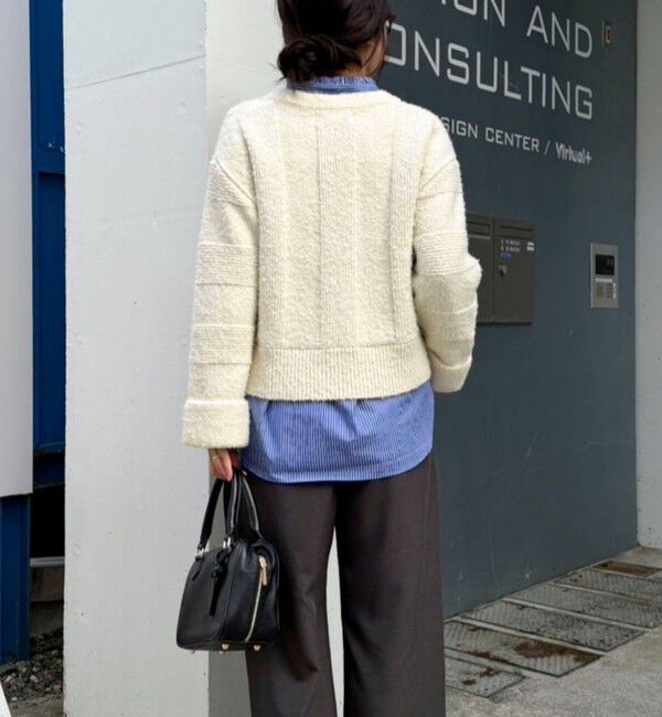 fredy emue「ブークレニットVネックプルオーバー」|ニット・セーター|