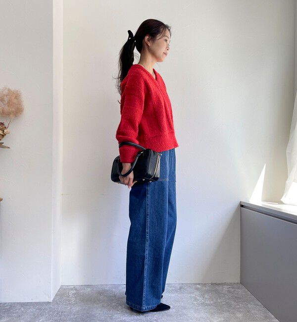 fredy emue「ブークレニットVネックプルオーバー」|ニット・セーター|