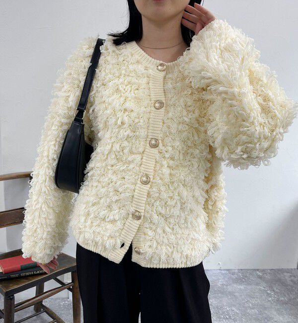 fredy emue「ニットフリンジカーディガン」|カーディガン|