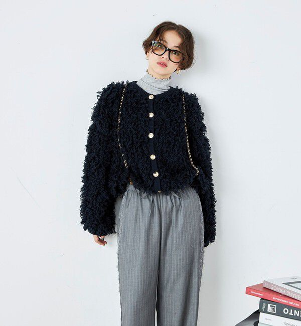 fredy emue「ニットフリンジカーディガン」|カーディガン|