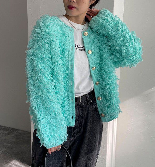 fredy emue「ニットフリンジカーディガン」|カーディガン|