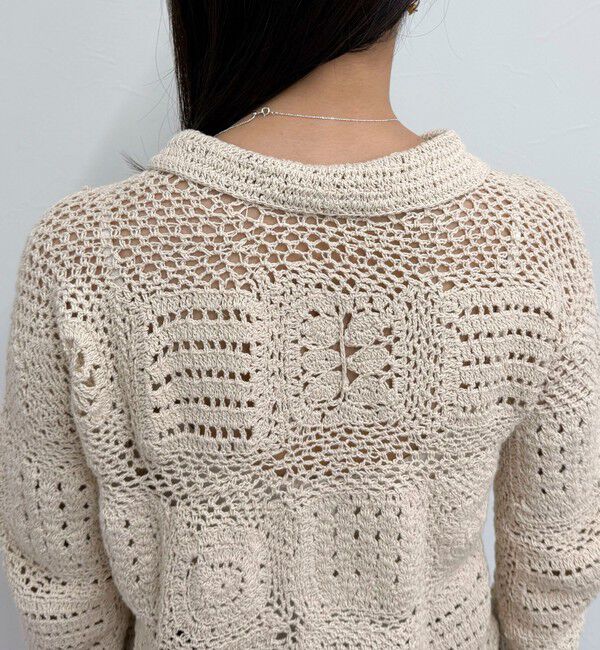 fredy emue「MADE INDIA クロシェ編みカーディガン」|カーディガン|