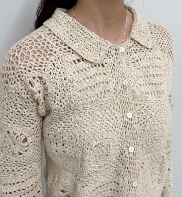 fredy emue「MADE INDIA クロシェ編みカーディガン」|カーディガン|