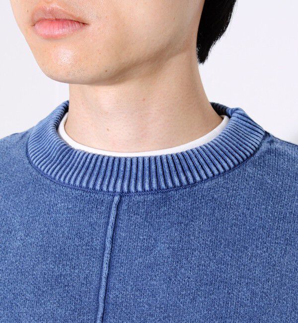 GLOSTER「【縫製が魅せる主役ディテール】表リンキングクルーニット アシッド加工」|ニット・セーター|