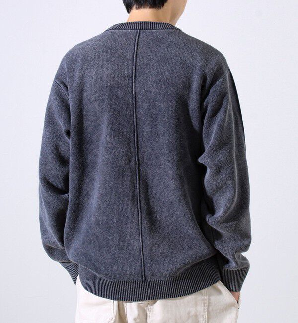 GLOSTER「【縫製が魅せる主役ディテール】表リンキングクルーニット アシッド加工」|ニット・セーター|