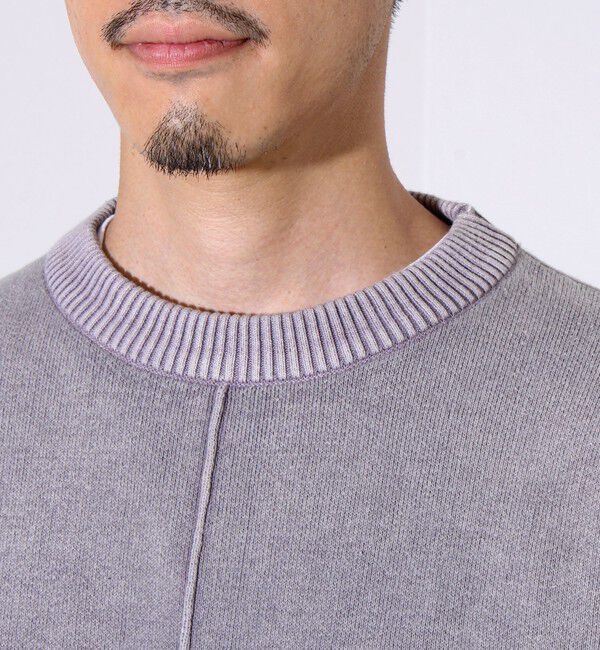 GLOSTER「【縫製が魅せる主役ディテール】表リンキングクルーニット アシッド加工」|ニット・セーター|