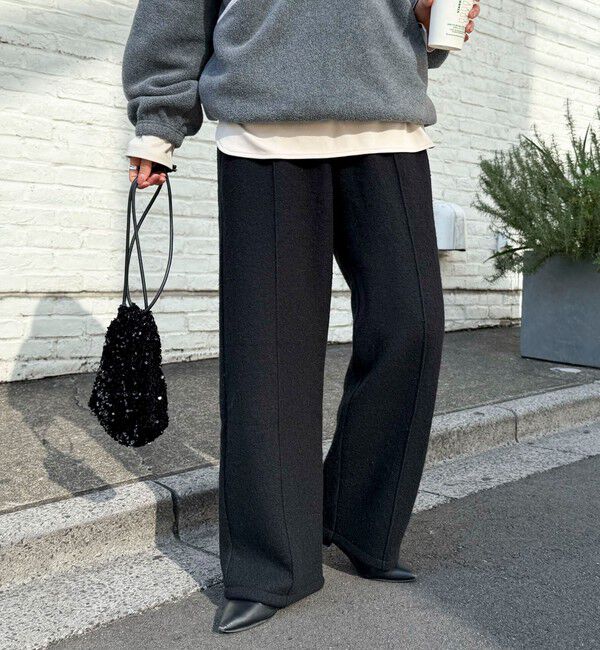 fredy emue「ブークレーウールイージーパンツ」|チノ|