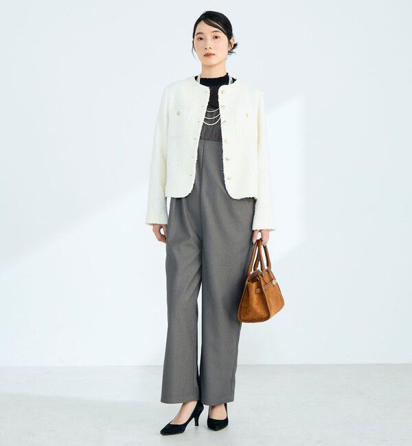 fredy emue「ノーカラーツィードジャケット」|ノーカラージャケット|