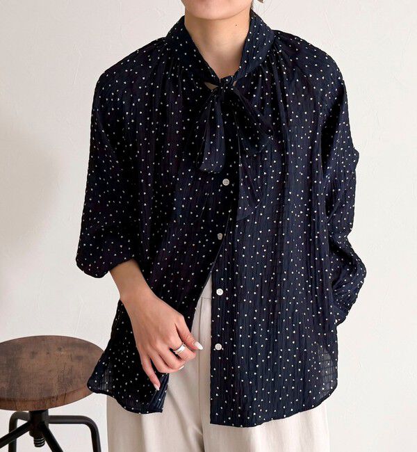 fredy emue「ハートドットボウタイブラウス」|シャツ・ブラウス|